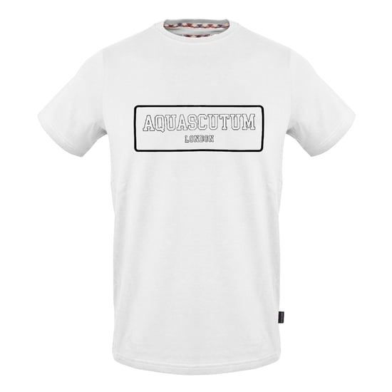 Aquascutum - T-Shirt für Herren/Damen Unisex, Rundhalsausschnitt (Weiß) - Image 1