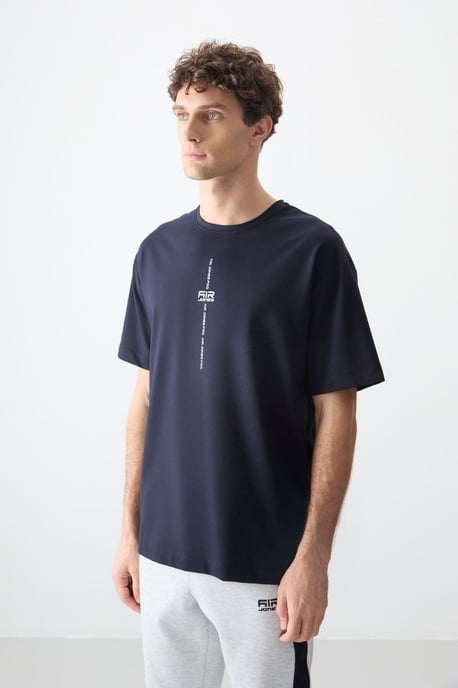 Übergröße Bedrucktes Rundhals-T-Shirt - Image 4