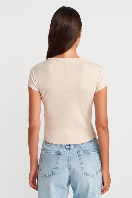 Damen Slim Fit Baumwoll-Crop-Top - Image 2