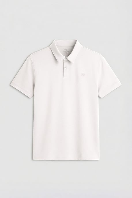 Tommy Life Baumwoll-Elastan Poloshirt für Herren - Weiß - Image 1
