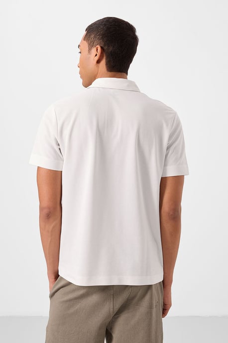 Tommy Life Baumwoll-Elastan Poloshirt für Herren - Weiß - Image 6