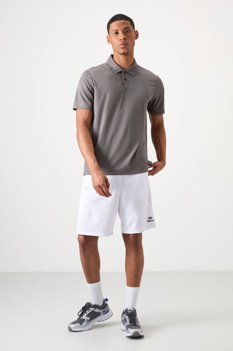 Herren Polo Kragen Knopf T-Shirt - Image 2