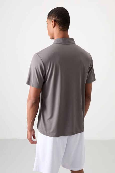 Herren Polo Kragen Knopf T-Shirt - Image 5