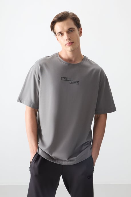 Übergroßes bedrucktes Baumwoll-T-Shirt - Image 1