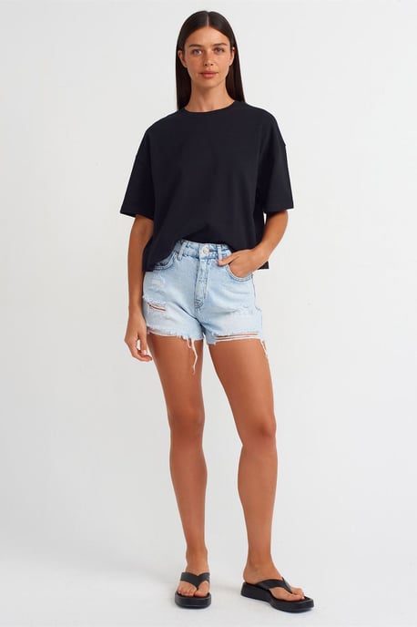 Übergroßes Baumwoll-Crewneck-T-Shirt - Image 3