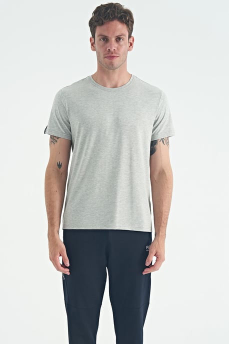 Herren Baumwoll-Elasthan Rundhals T-Shirt - Image 1