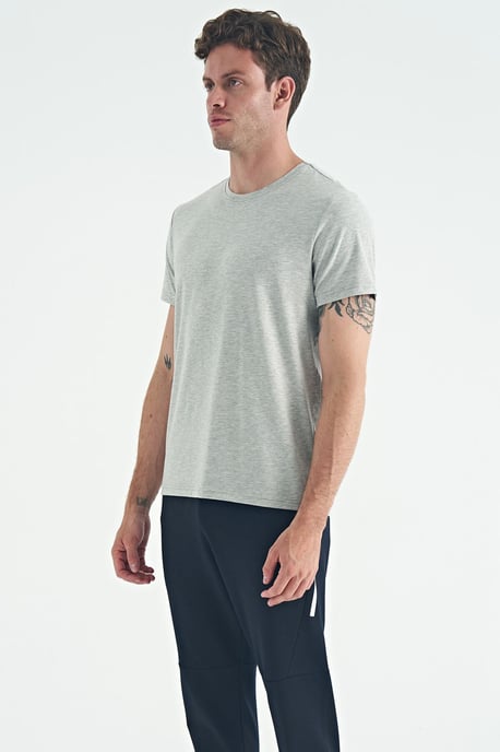 Herren Baumwoll-Elasthan Rundhals T-Shirt - Image 2