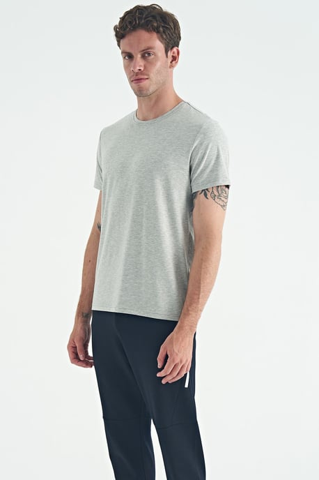 Herren Baumwoll-Elasthan Rundhals T-Shirt - Image 3