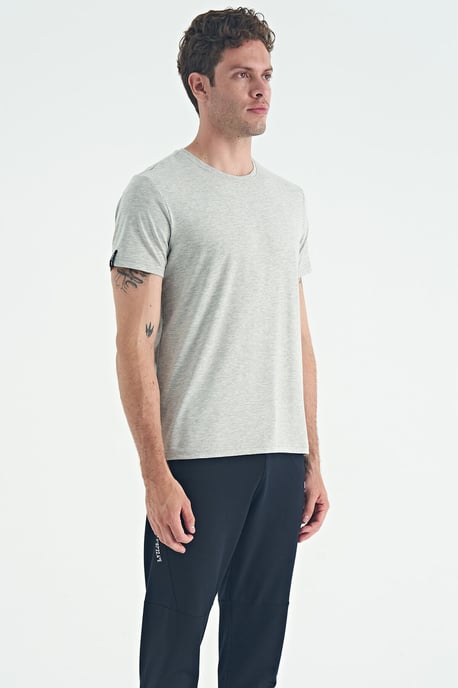 Herren Baumwoll-Elasthan Rundhals T-Shirt - Image 4