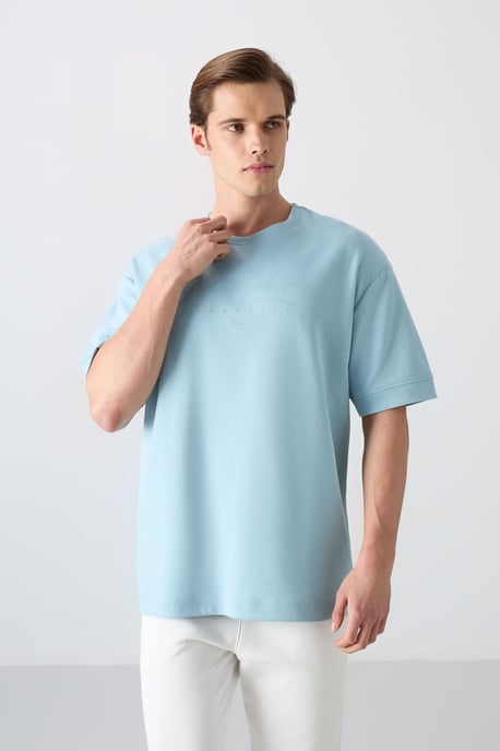 Übergröße Bedrucktes Rundhals-T-Shirt - Image 1
