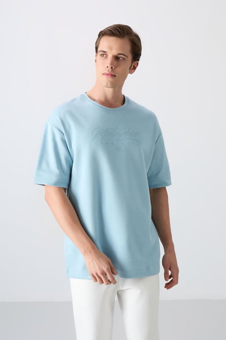 Übergröße Bedrucktes Rundhals-T-Shirt - Image 4
