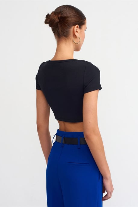 Damen Ripp-Strick Crop-Top - Image 2