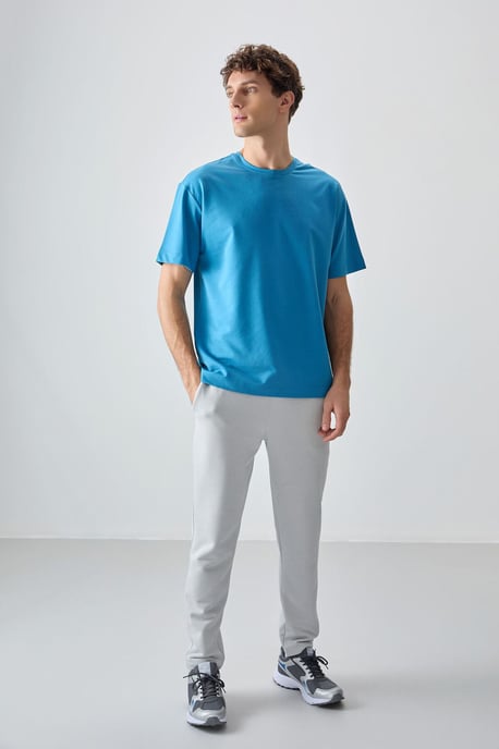 Oversized Baumwollmischung Rundhalsausschnitt T-Shirt - Image 4