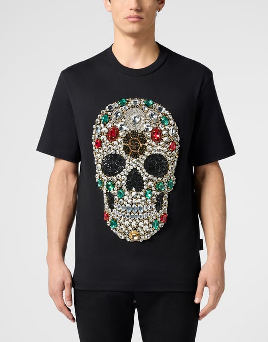 Round Neck T-Shirt Skull Stones - Image 2