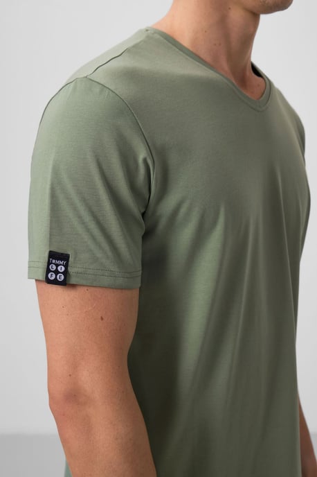 Herren V-Ausschnitt Kurzarm-T-Shirt - Image 4