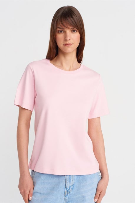 Damen Baumwoll Rundhals T-Shirt - Image 1