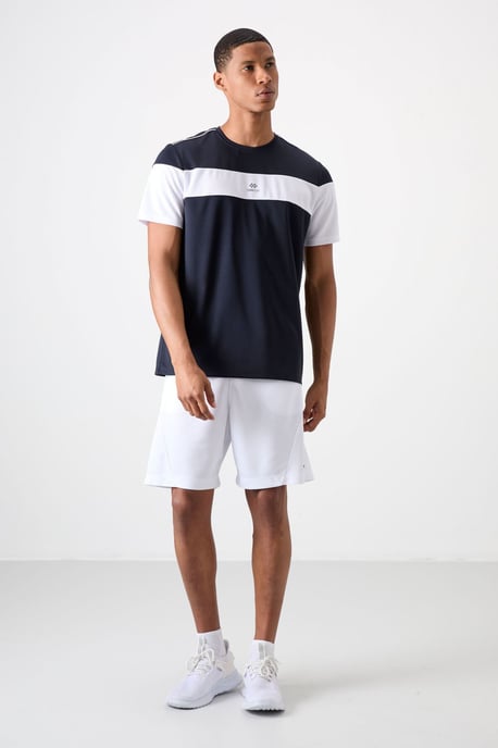 Herren Farbblock Rundhals T-Shirt - Image 4