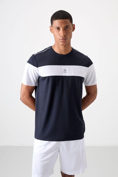 Herren Farbblock Rundhals T-Shirt - Image 5
