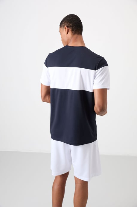 Herren Farbblock Rundhals T-Shirt - Image 6