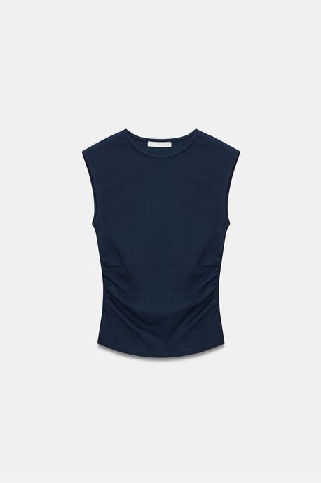 Damen Ripp-Ärmelloses Rundhals-T-Shirt - Image 5