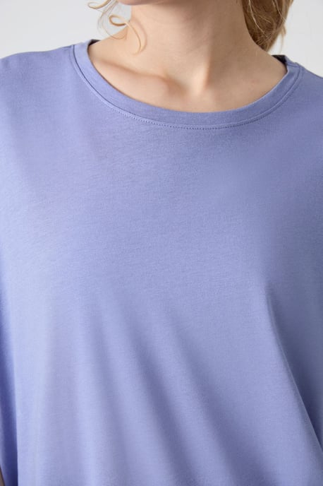 Übergröße Baumwoll-Modal Rundhalsausschnitt T-Shirt - Image 4