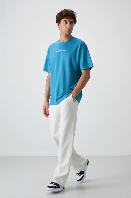 Übergröße Bedrucktes Rundhals-T-Shirt - Image 3