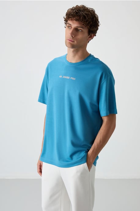 Übergröße Bedrucktes Rundhals-T-Shirt - Image 4