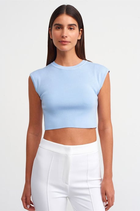 Damen ärmelloses Ripp-Crop-Top - Image 1