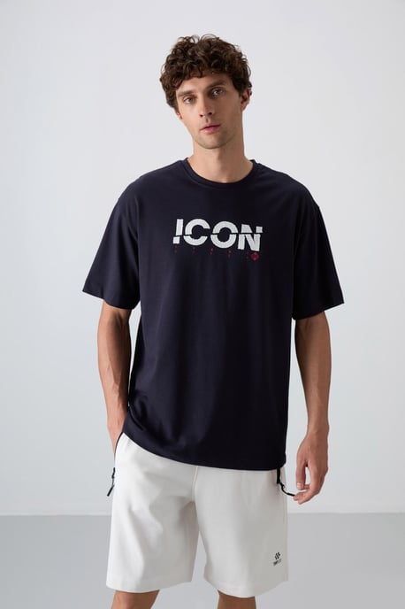 Übergroßes Logo-Print Rundhals-T-Shirt - Image 1