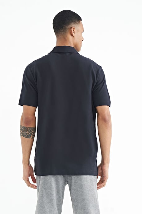 Herren Baumwoll-Polo-T-Shirt mit Textdruck - Image 5