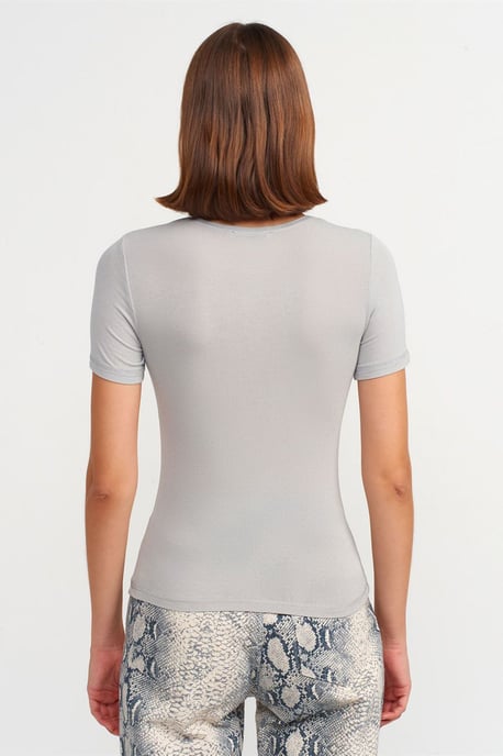 Damen Slim Fit Rundhals T-Shirt - Image 2