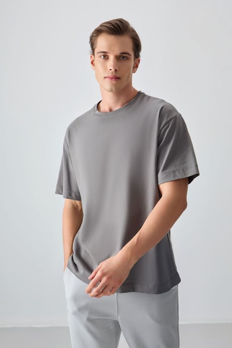 Übergroßes Baumwoll-Crewneck-T-Shirt - Image 4