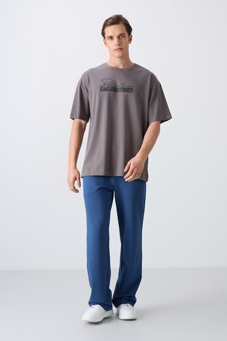 Übergrößen Bedrucktes Baumwollmisch-T-Shirt - Image 2