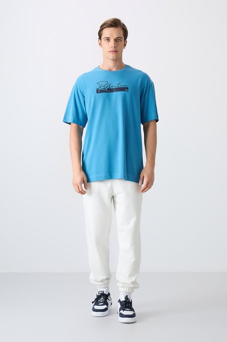 Übergrößen T-Shirt aus Baumwollmischung mit Print - Image 2