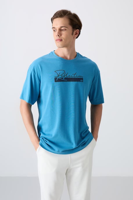 Übergrößen T-Shirt aus Baumwollmischung mit Print - Image 4