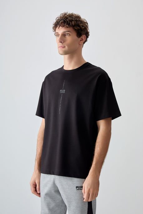 Übergröße Bedrucktes Rundhals-T-Shirt - Image 4