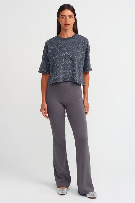 Übergroßes Crop-Cotton-Punkte-T-Shirt - Image 3