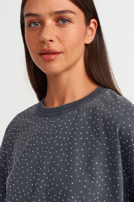 Übergroßes Crop-Cotton-Punkte-T-Shirt - Image 4