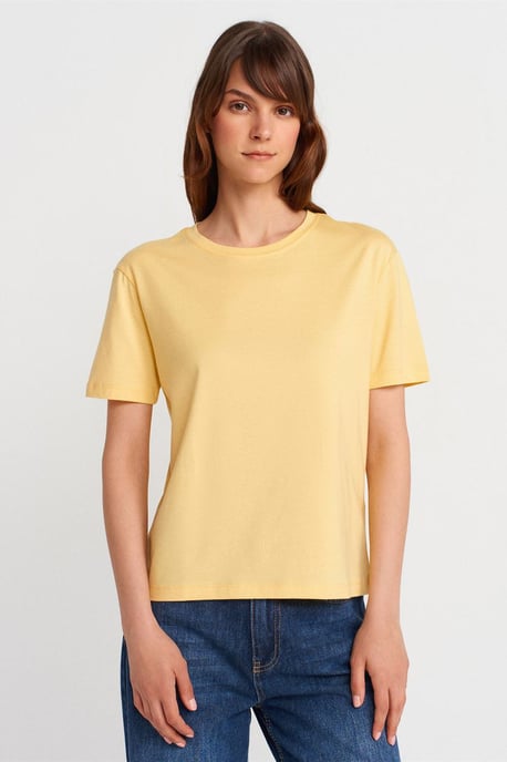 Damen Baumwoll-Modal Rundhals T-Shirt - Image 1
