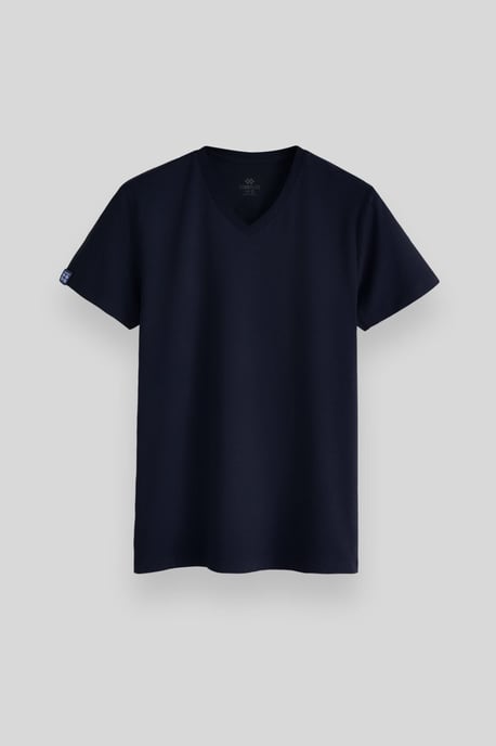 Herren V-Ausschnitt Kurzarm T-Shirt - Image 1