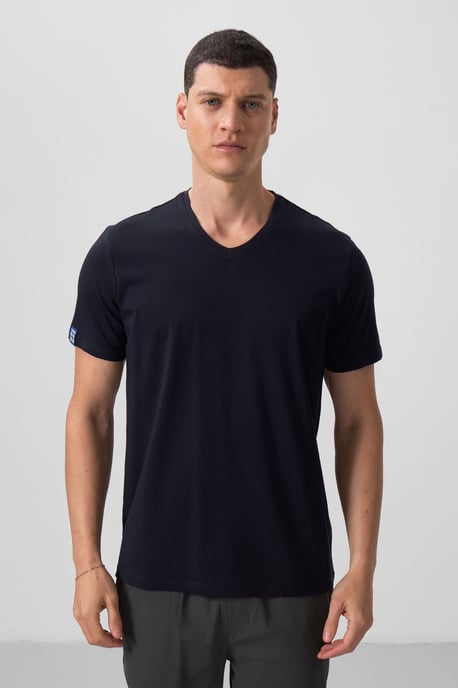 Herren V-Ausschnitt Kurzarm T-Shirt - Image 5