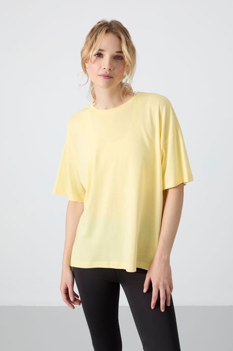 Übergrößen Baumwoll-Modal Rundhals-T-Shirt - Image 2