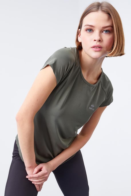Damen Kurzarm T-Shirt mit Rundhalsausschnitt - Image 1