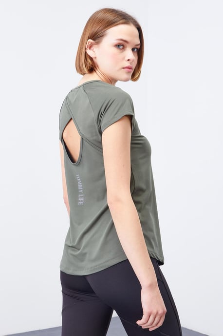 Damen Kurzarm T-Shirt mit Rundhalsausschnitt - Image 3