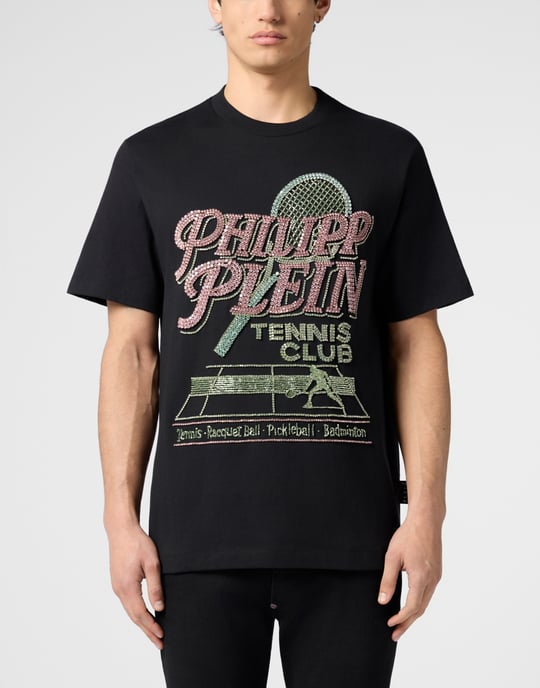 Round Neck T-Shirt Tennis Club Strass - Image 2