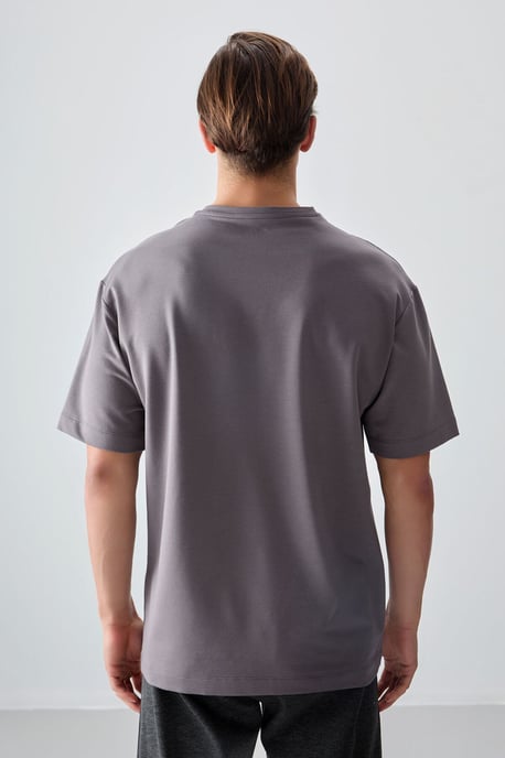 Oversized Baumwollmischung Rundhalsausschnitt T-Shirt - Image 6