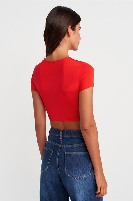 Damen Slim Fit Crop T-Shirt - Image 2