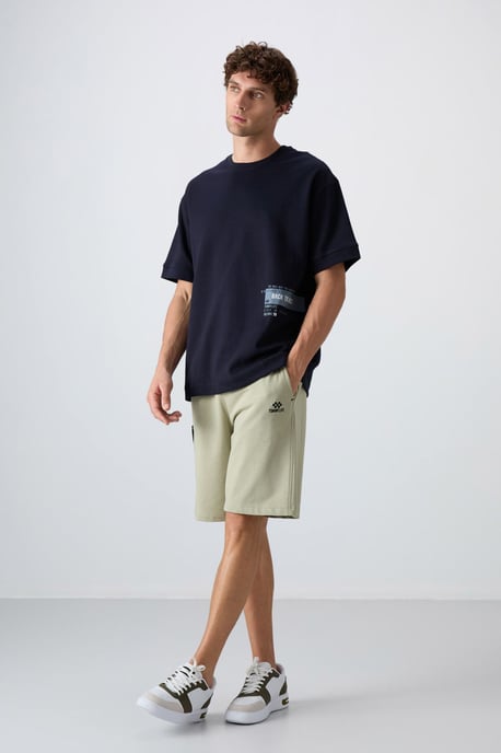Übergroßes Baumwollmischung Rundhals-T-Shirt - Image 2
