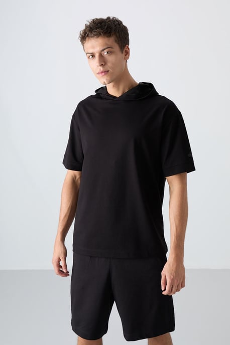 Übergroßes Kurzarm-T-Shirt mit Kapuze - Image 4