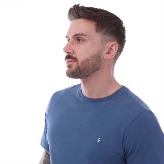 Farah - "Dean" T-Shirt für Herren, Baumwolle (Blau) - Image 4